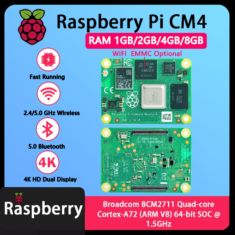 Raspberry Pi Cm4 8Gb Ram 32Gb Emmc Wifi - Raspberry Pi CM4 1 Go/2 Go/4