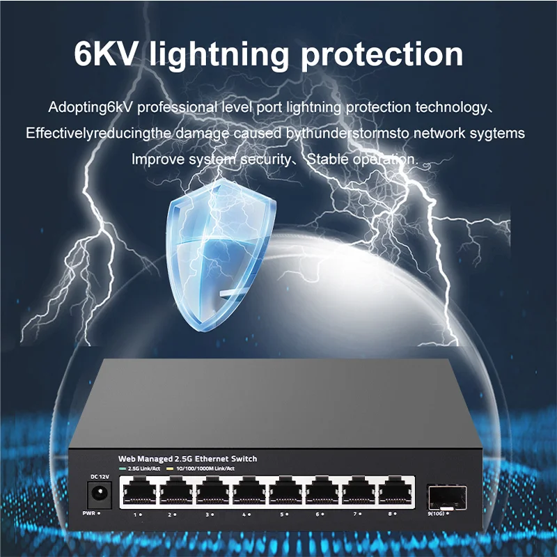 ONTi Commutateur géré 2.5GbE 8 - Sfp+ 10G Managed Switch 8 Port avis et prix