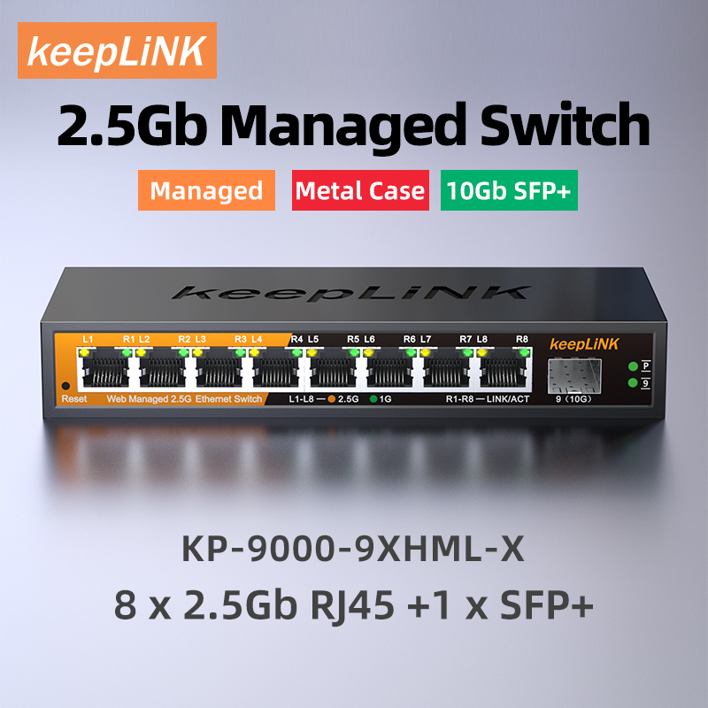 Switch géré KeepLiNK 2,5 Go av - Sfp+ 10G Managed Switch 8 Port avis et prix
