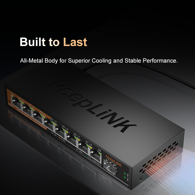 Switch géré KeepLiNK 2,5 Go av - Sfp+ 10G Managed Switch 8 Port avis et prix